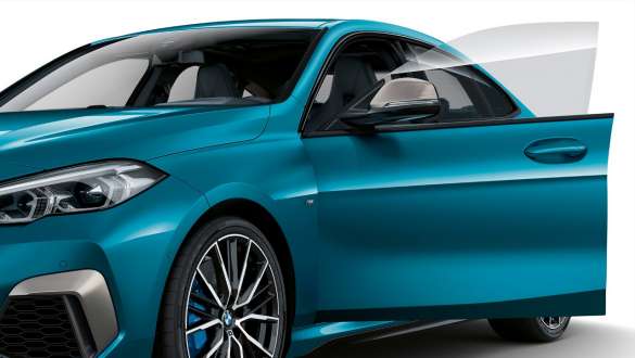 Rammeløse døre BMW 2-serie Gran Coupé F44 Rammeløse døre BMW 2-serie Gran Coupé F44 Snapper Rocks Blue metallic udvendigt udstyr