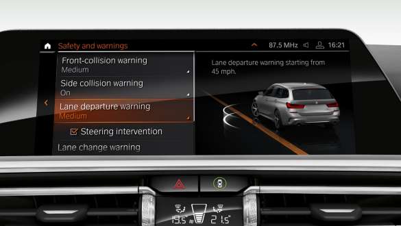Styre- og vognbaneassistent BMW 3-serie Touring, styre- og vognbaneassistent