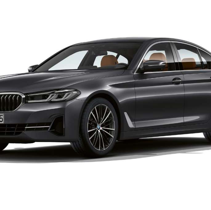 BMW 5-serie Sedan G30 basismodel BMW 5-serie Sedan 540i G30 2020 standardkonfiguration i Sophisto Grey set forfra let drejet