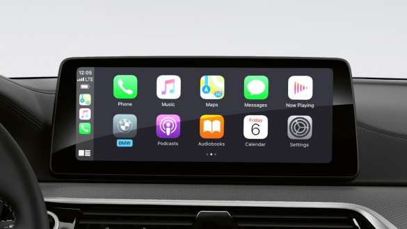 Smartphone-integration BMW 5-serie Sedan G30 Smartphone-integration BMW 5-serie Sedan G30 Facelift 2020 interiør cockpit