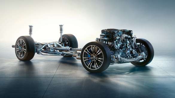 Mild-hybrid-teknologi BMW 5-serie Touring G31 LCI Mild-hybrid-teknologi BMW 5-serie Touring G31 Facelift 2020 undervogn