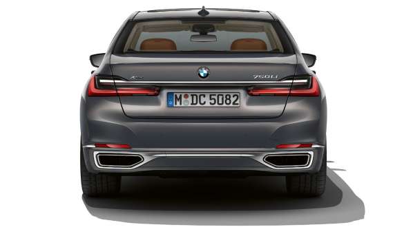 BMW 7-serie Sedan bagskørt BMW 7-serie Sedan: Nærbillede af bagskørt