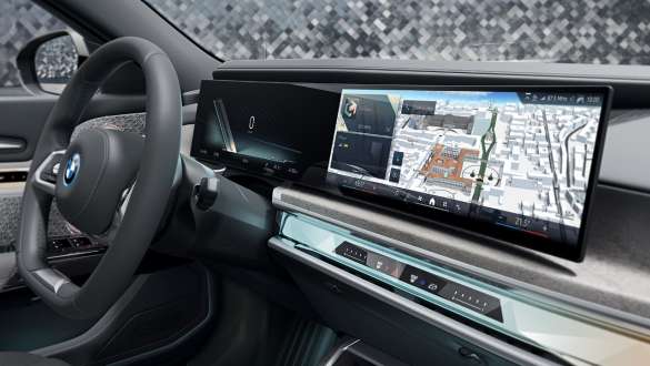 BMW i7 Sedan G70 indvendigt udstyr Curved Display Dashboard med Curved Display BMW i7 Sedan G70 indvendigt udstyr design