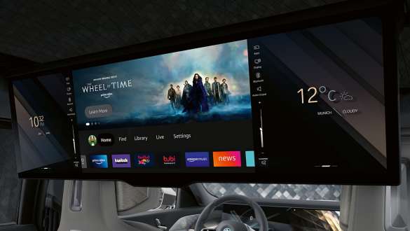 Bagsæde-entertainment BMW i7 Sedan G70 indvendigt udstyr Bagsæde-entertainment Theatre Screen BMW i7 Sedan G70 indvendigt udstyr