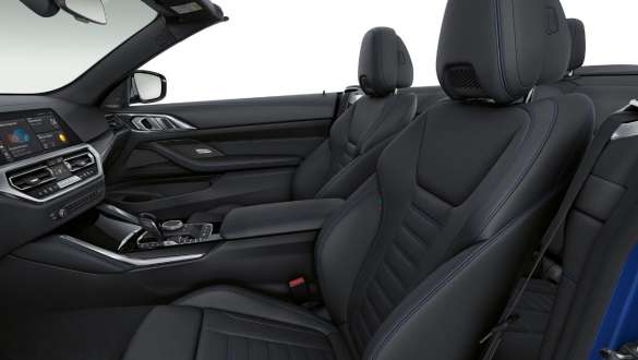 M sportssæder BMW M440i xDrive Cabriolet G23 2020 M sportssæder BMW M440i xDrive Cabriolet G23 2020 kabine nærbillede