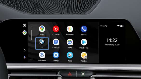 Smartphone-integration BMW M440i xDrive Cabriolet G23 2020 Smartphone-integration BMW M440i xDrive Cabriolet G23 2020 interiør kontroldisplay