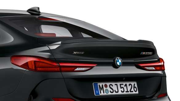M hækspoiler BMW M235i xDrive Gran Coupé M hækspoiler BMW M235i xDrive Gran Coupé Black Sapphire metallic F44 set bagfra