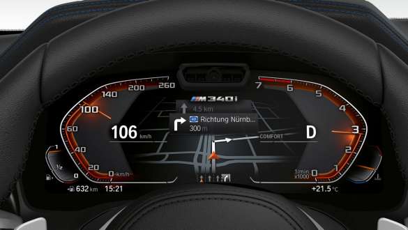M specifik instrumentkombination BMW M340i xDrive Sedan G20 2020 BMW M340i xDrive Sedan G20 2020 M specifik instrumentkombination cockpit kabine
