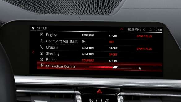 M Setup BMW M3 Sedan G80 2020 BMW M3 Sedan G80 2020 BMW M3 M Setup kontroldisplay kabine