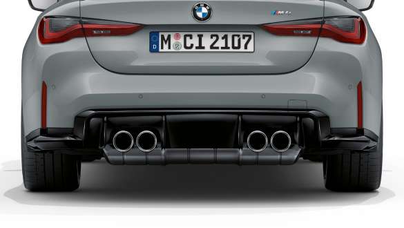 Rørhaler i krom BMW M4 Coupé G82 2020 BMW M4 Coupé G82 2020 Rørhaler i krom nærbillede