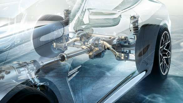 Adaptiv M undervogn. BMW M8 Competition Coupé med adaptiv M undervogn.