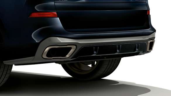 Rørhaler og hækdiffusor BMW X5 M50d Rørhaler og hækdiffusor BMW X5 M50d Carbon Black Metallic G05