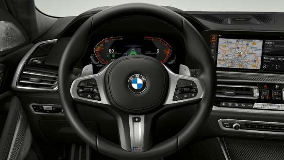 BMW X6 M50i kabine M læderrat Nærbillede BMW X6 M50i M50d G06 kabine M læderrat