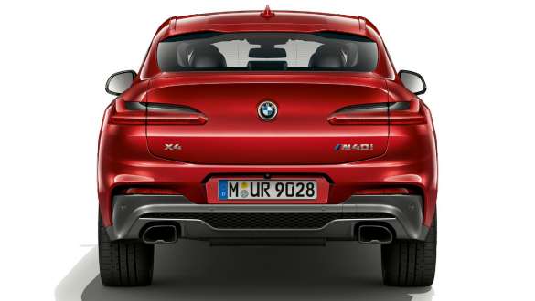 Hæk og baglygter BMW X4 Hæk og baglygter BMW X4 M40i G02 2018 Flamenco Red Brillant-effekt set bagfra