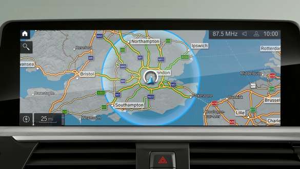 Plug-in-hybrid BMW X5 xDrive45e G05 navigationssystem Plug-in-hybrid BMW X5 xDrive45e G05 navigationssystem nærbillede
