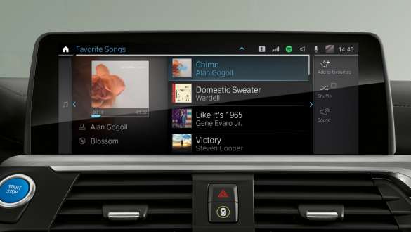 Connected Music (inklusive Spotify) BMW iX3 G08 Connected Music (inklusive Spotify) BMW iX3 G08 2020 kontroldisplay kabine