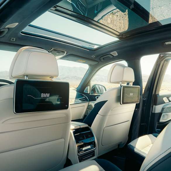 BMW X7 indvendigt BMW X7 indvendigt: perspektiv fra tredje sæderække