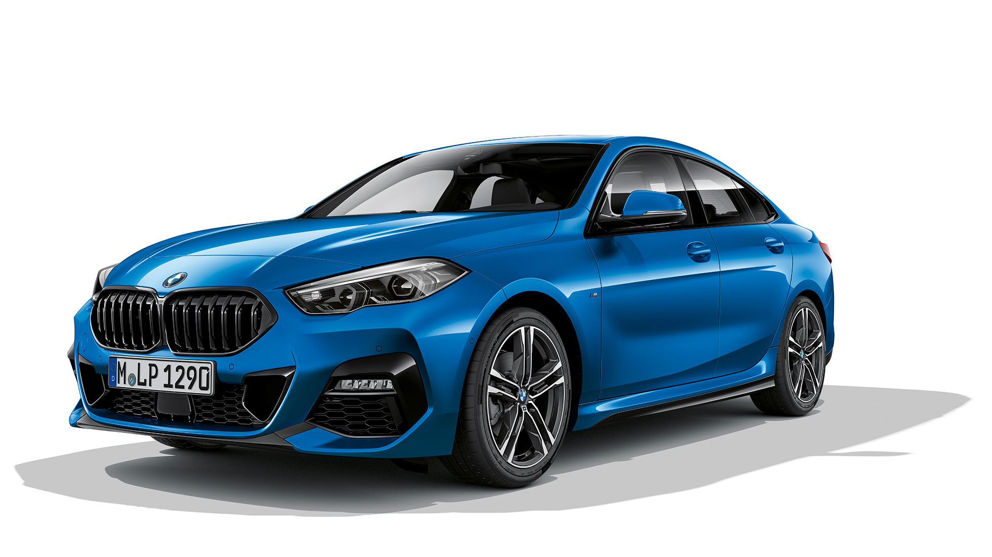 M letmetalfælge BMW 2-serie Gran Coupé M Sport M letmetalfælge BMW 2-serie Gran Coupé M Sport Misano Blue metallic F44 set forfra let drejet