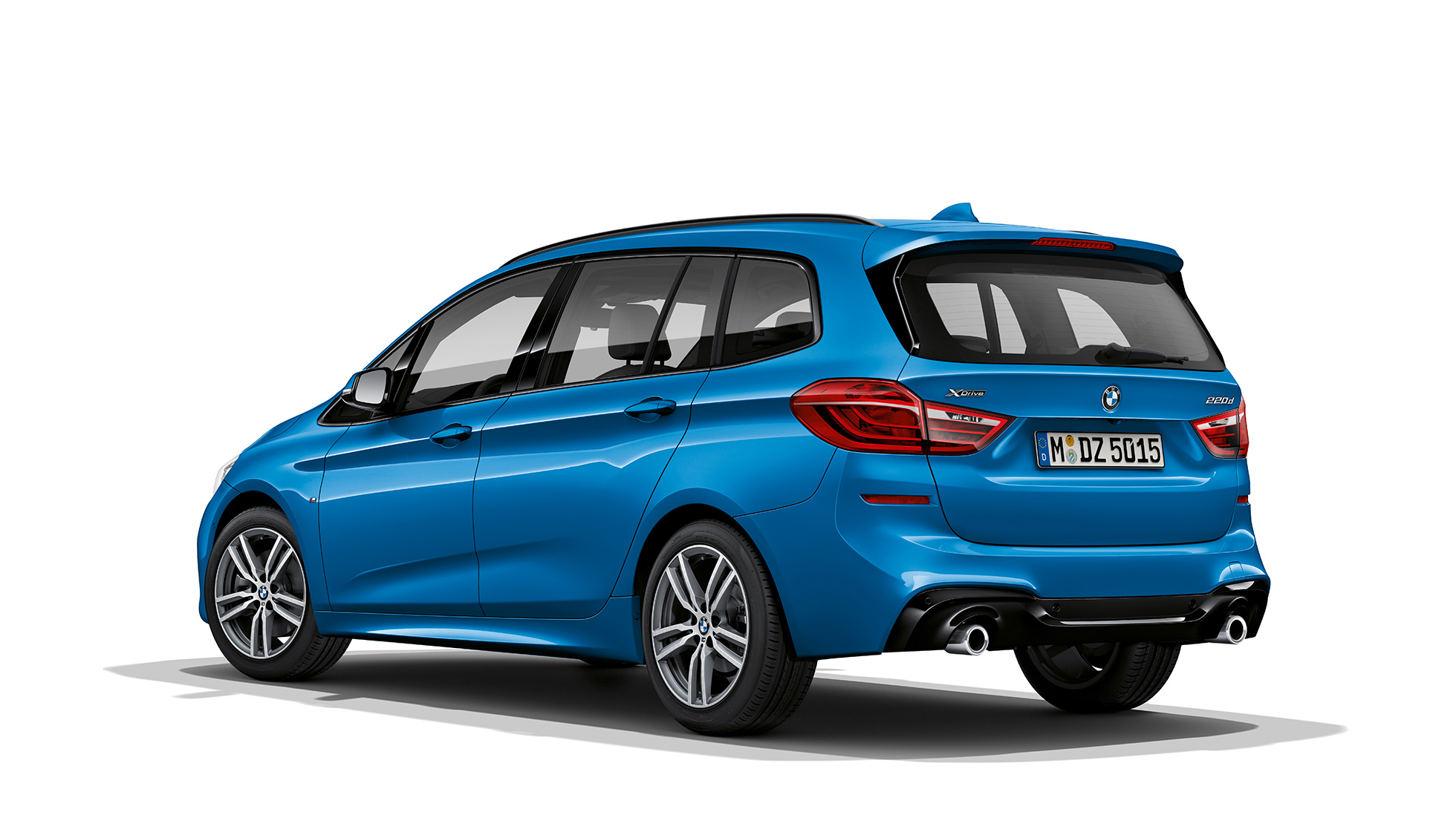BMW 2-serie Gran Tourer M Sport set bagfra let drejet BMW 2-serie Gran Tourer 220d xDrive M Sport F46 Facelift 2018 Estoril Blue metallic set bagfra let drejet