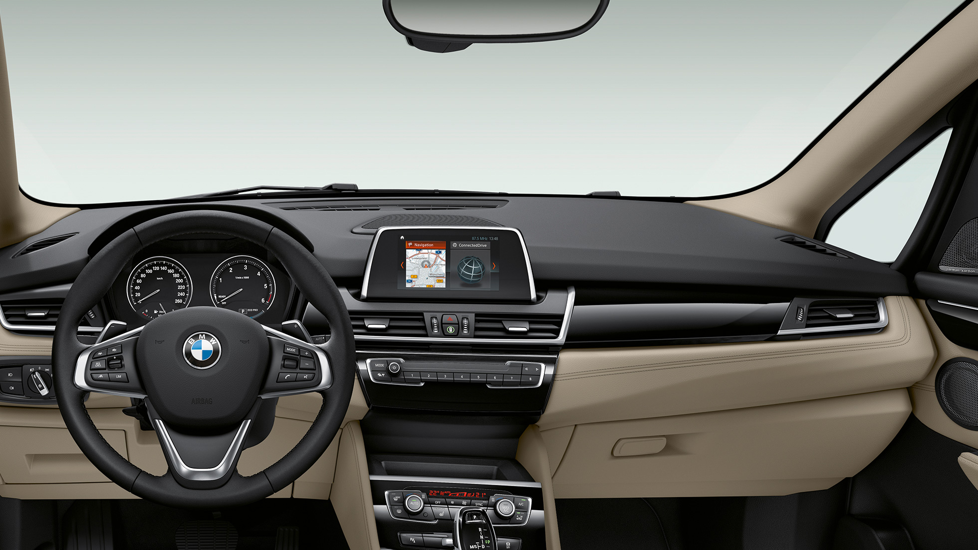 Cockpit BMW 2-serie Gran Tourer Sport Line Cockpit BMW 2-serie Gran Tourer 220d Sport Line F46 2018 kabine