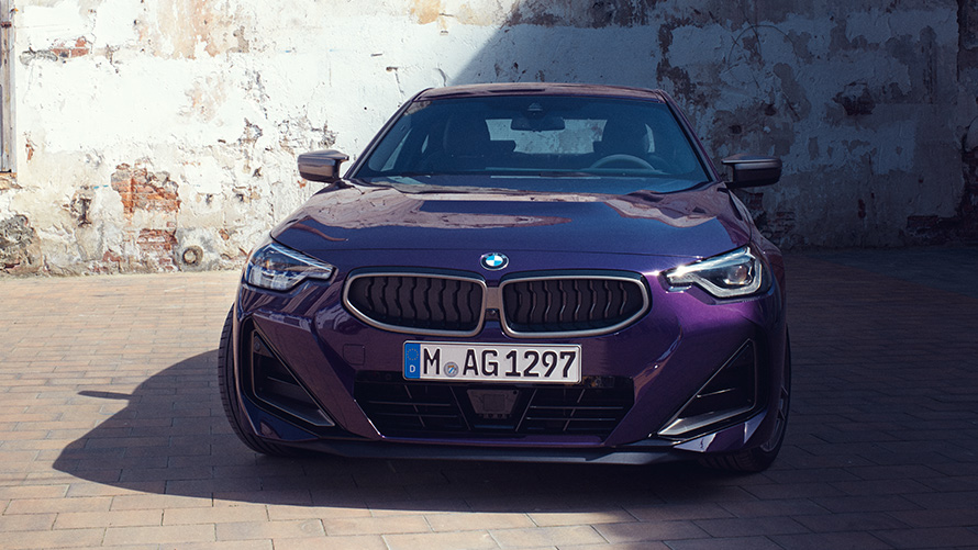 BMW 2-serie Coupé G42 set forfra stående BMW 2-serie modeller BMW 2-serie Coupé G42 set forfra stående