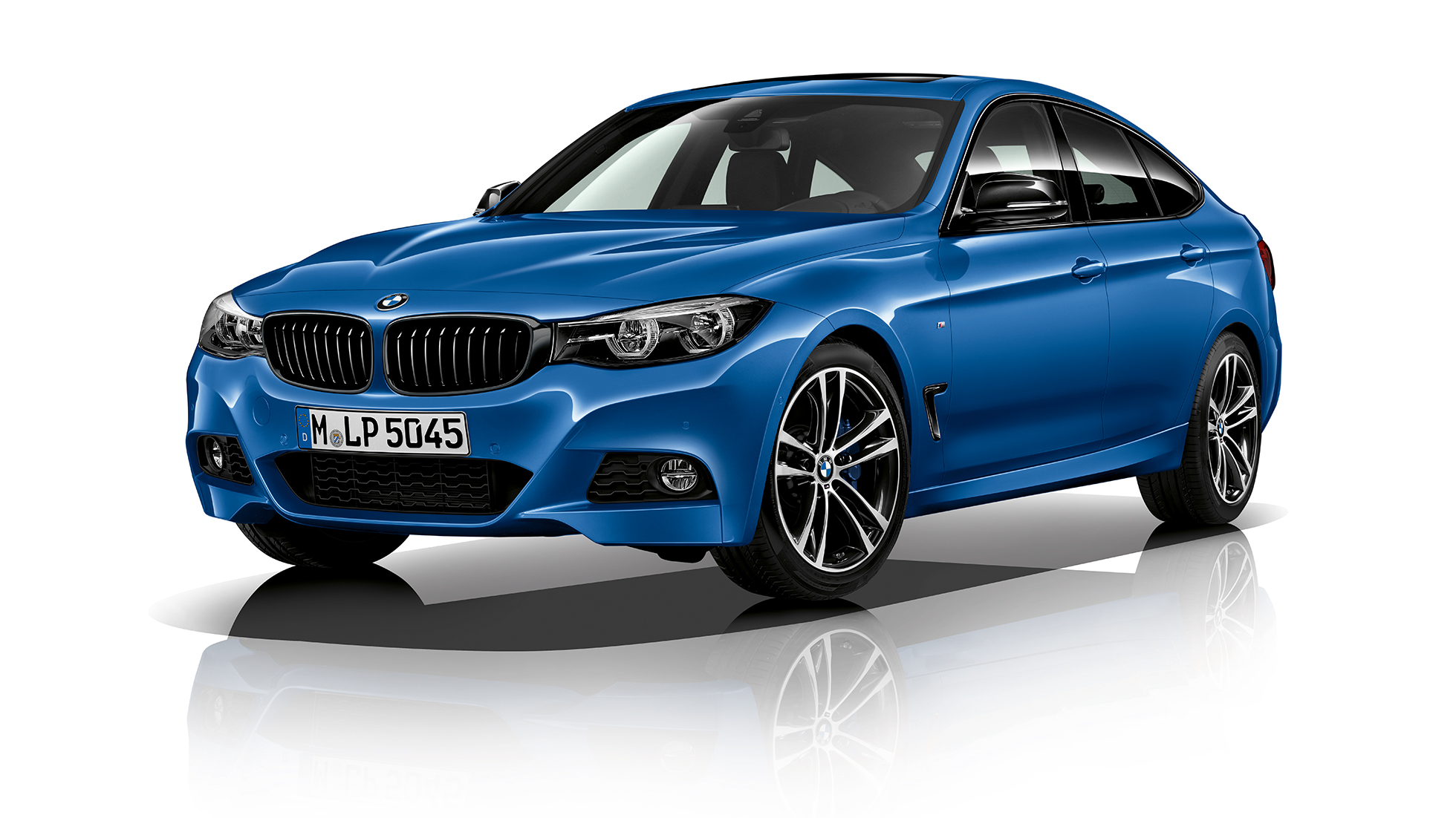 BMW 3-serie Gran Turismo, Model M Sport, trekvartbillede forfra BMW 3-serie Gran Turismo, Model M Sport, trekvartbillede forfra
