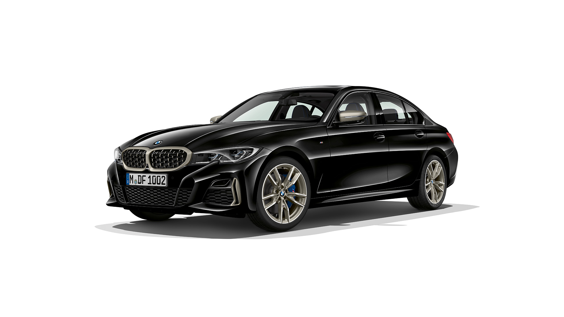 BMW 3-serie Sedan, BMW M340i xDrive. BMW 3-serie Sedan i profil, parkeret, Model M340i xDrive.
