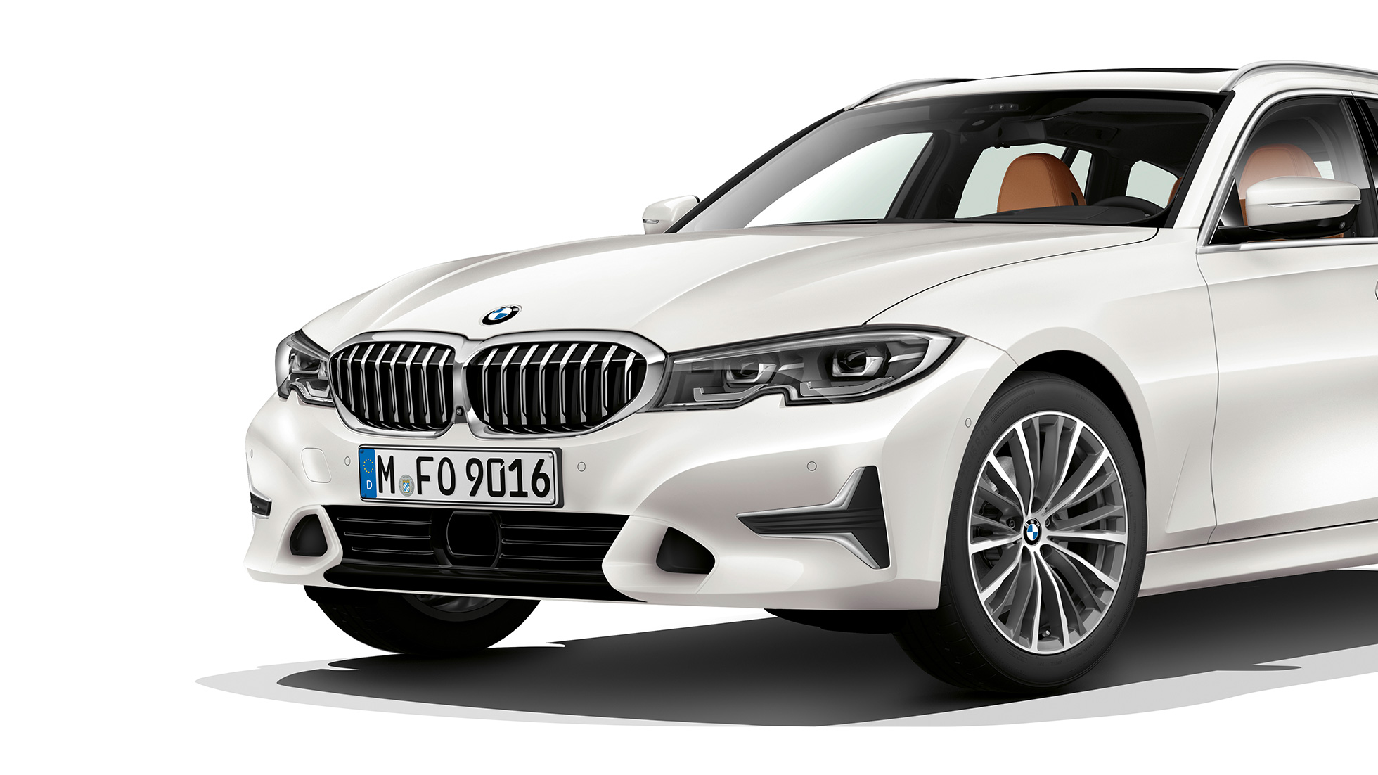 Model Luxury Line set forfra let drejet BMW 3-serie Touring, Model Luxury Line set forfra let drejet