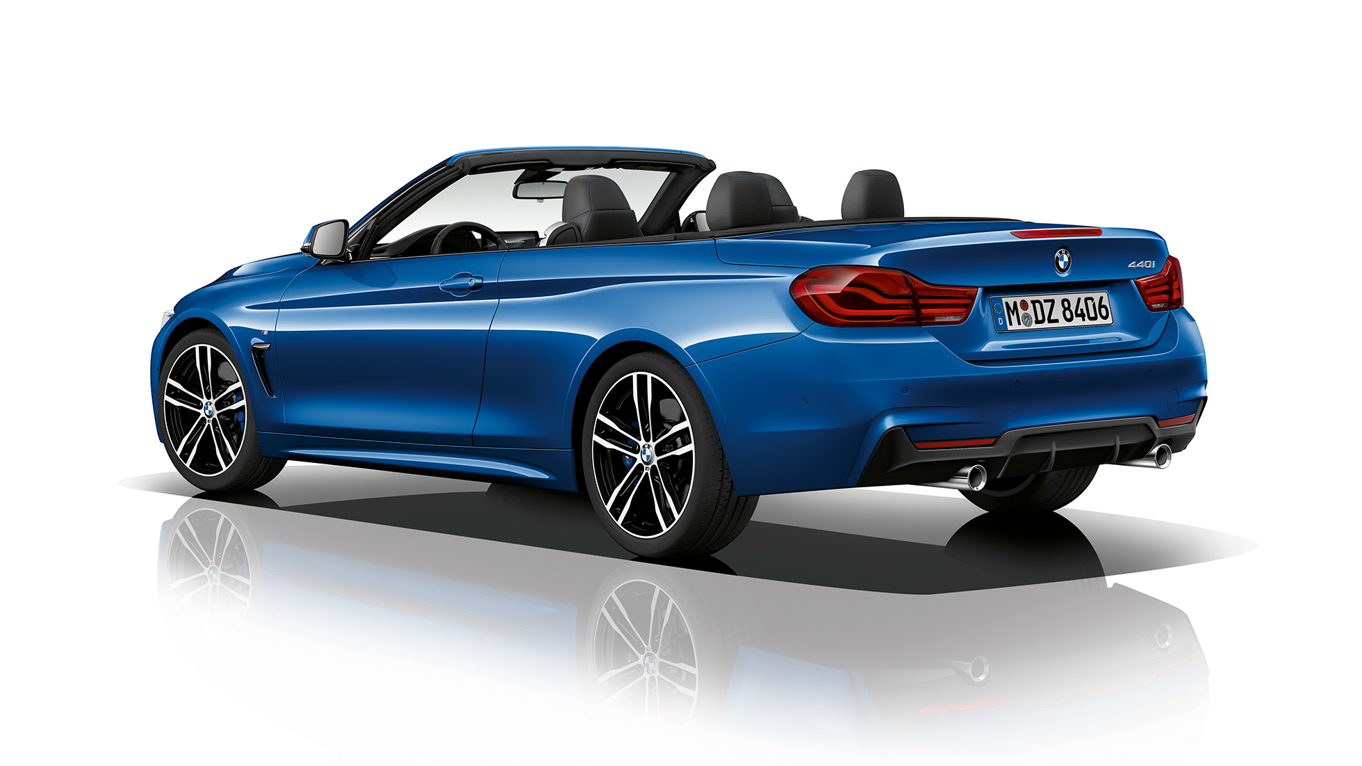 BMW 4-serie Cabriolet Model M Sport, trekvartbillede bagfra BMW 4-serie Cabriolet Model M Sport, trekvartbillede bagfra