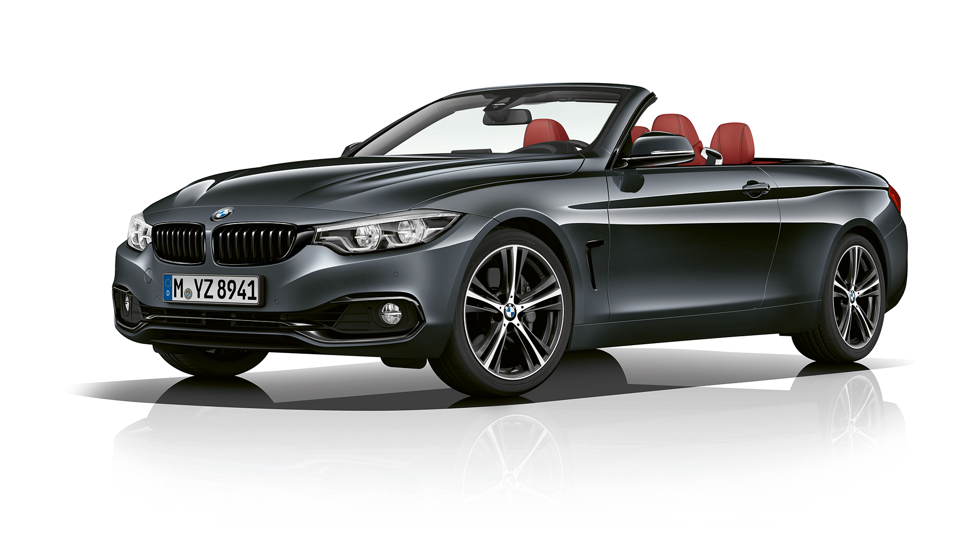 BMW 4-serie Cabriolet, Model Sport Line, trekvartbillede forfra BMW 4-serie Cabriolet, Model Sport Line, trekvartbillede forfra