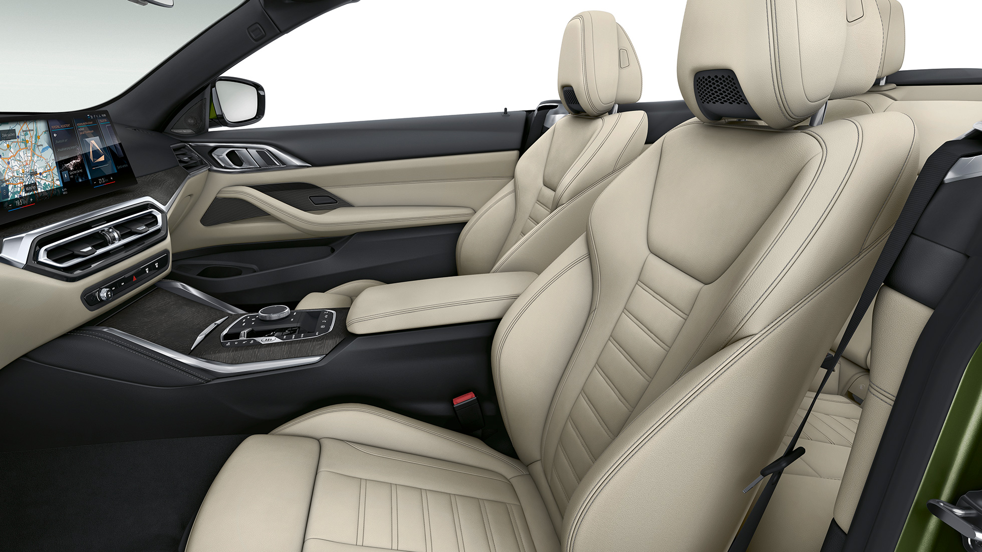 Sportssæder BMW 4-serie Cabriolet M Sport G23 2020 Sportssæder med indtræk i eksklusivt læder BMW 4-serie Cabriolet G23 2020 M Sport kabine