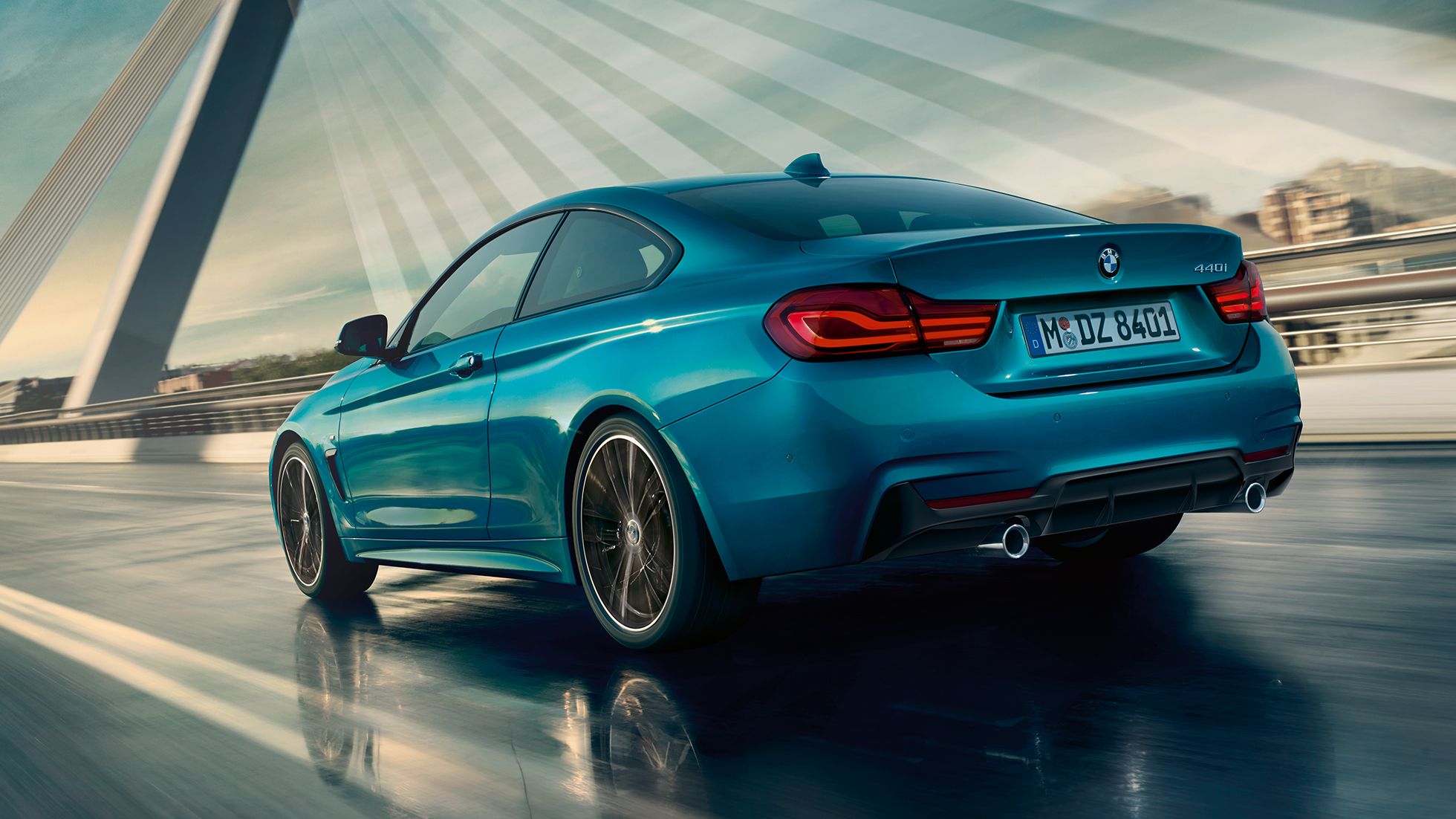 BMW 4-serie Coupé, billede, trekvartbillede bagfra BMW 4-serie Coupé, billede, trekvartbillede bagfra