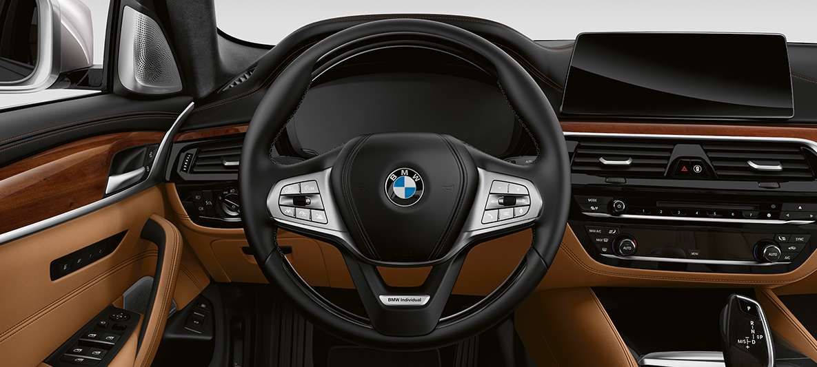 BMW Individual cockpit BMW 5-serie Sedan BMW Individual BMW 5-serie Sedan G30 Rhodonit Silver Metallic cockpit