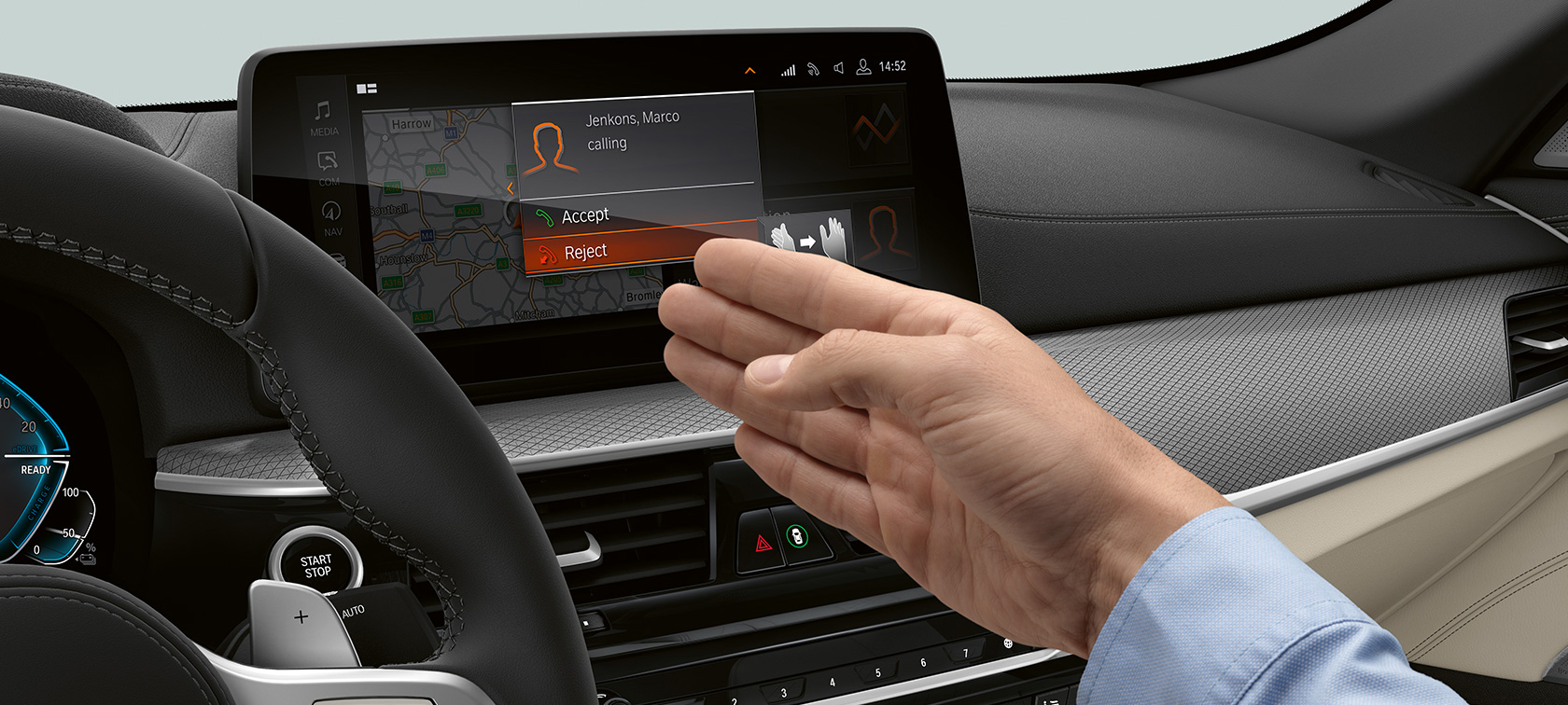 Teknologier BMW 5-serie Sedan G30 Informationsdisplay BMW 5-serie Sedan G30 Facelift 2020 interiør cockpit