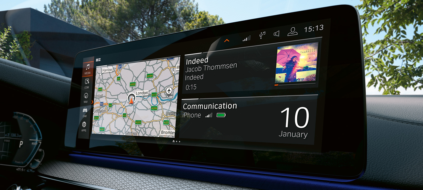Teknologier BMW 5-serie Touring G31 Informationsdisplay BMW 5-serie Touring G31 Facelift 2020 interiør cockpit