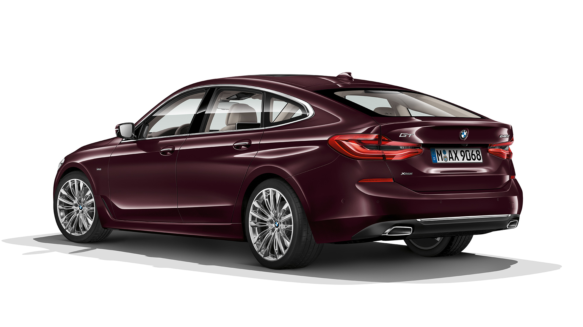 BMW 6-serie Gran Turismo G32 Luxury Line set bagfra let drejet BMW 6-serie Gran Turismo G32 2017 Luxury Line Royal Burgundy Red set bagfra let drejet
