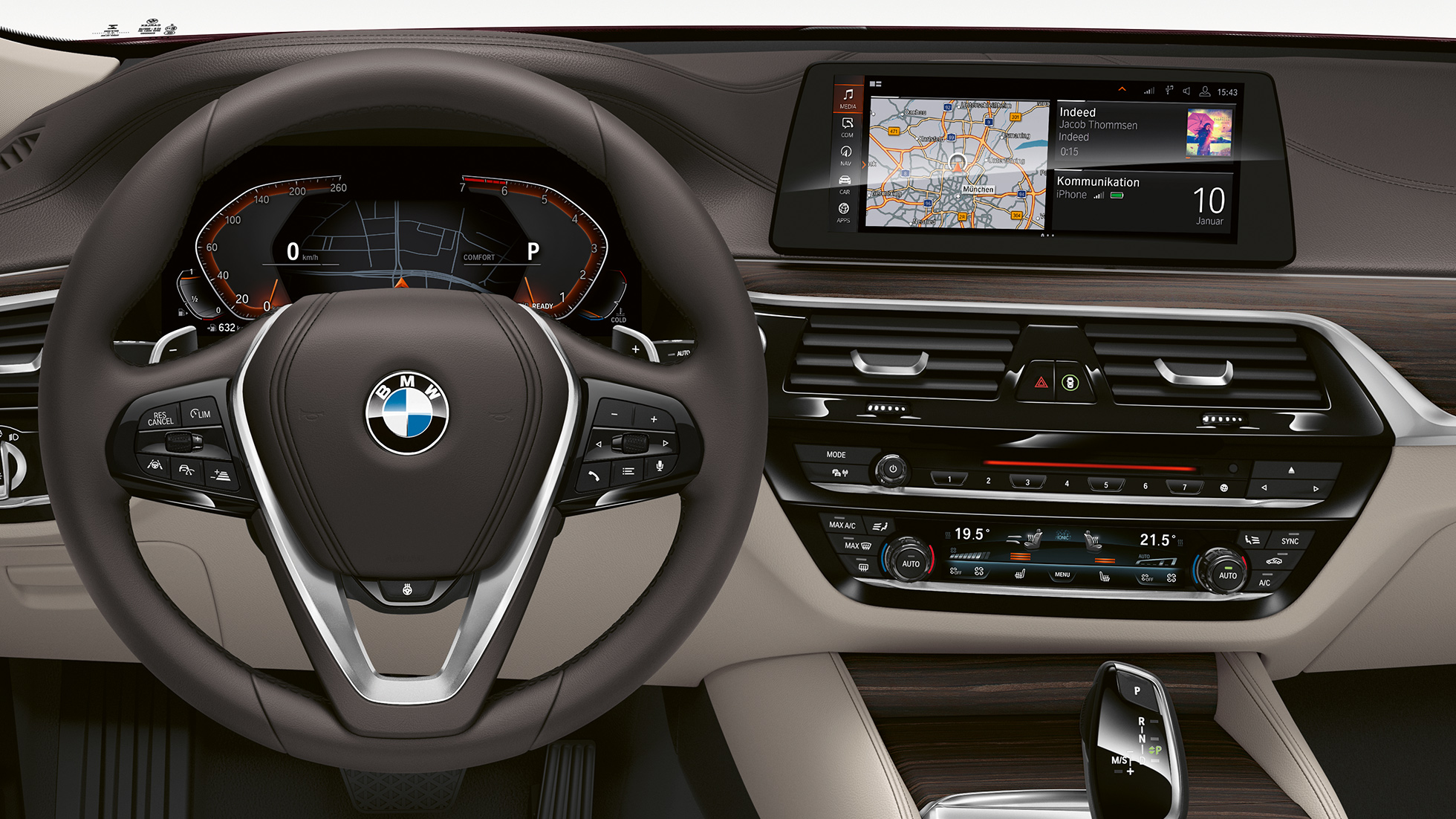 BMW 6-serie Gran Turismo G32 Luxury Line cockpit Sportslæderrat BMW 6-serie Gran Turismo G32 2017 Luxury Line cockpit