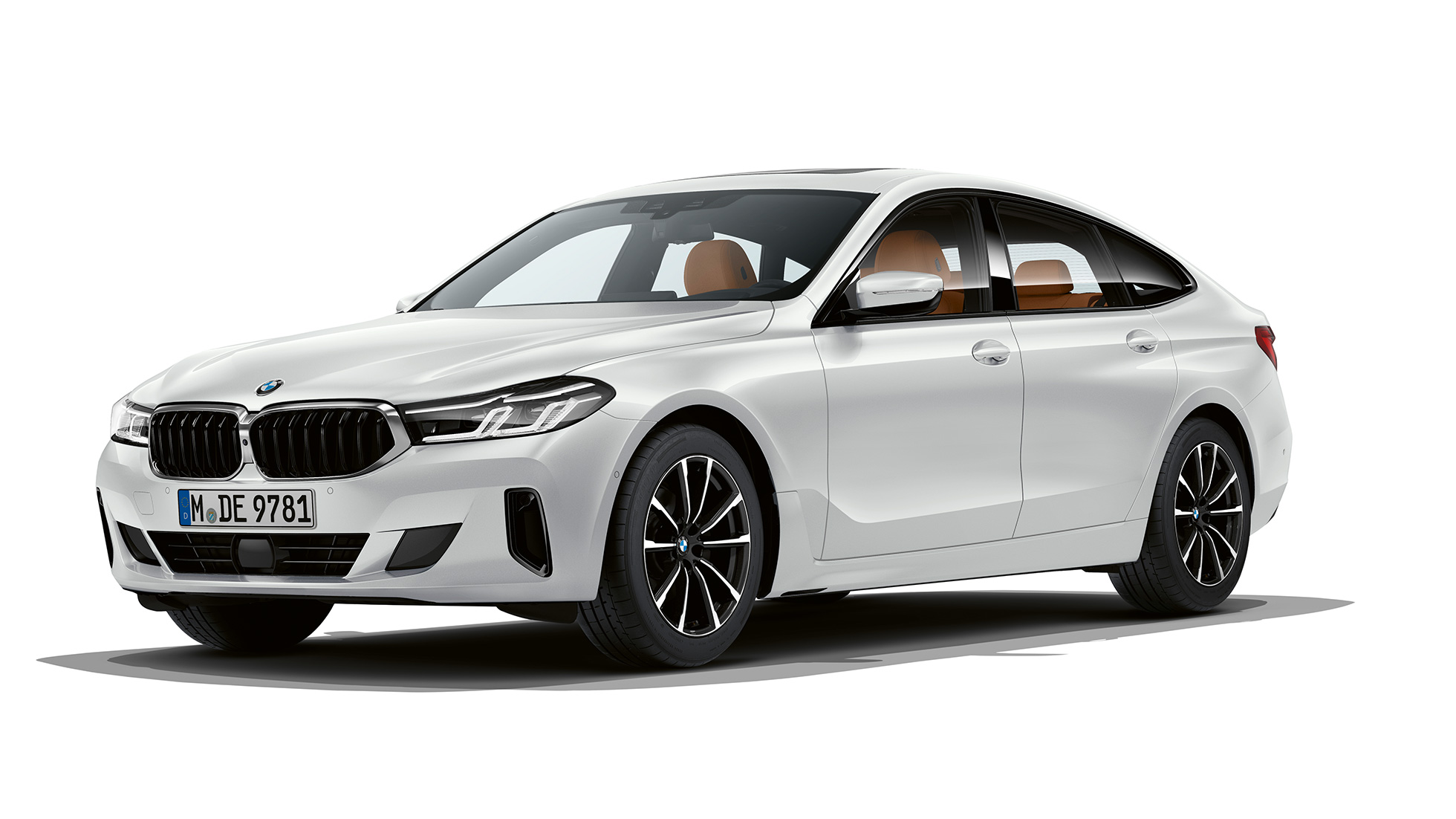 BMW 6-serie Gran Turismo standardkonfiguration G32 2020 BMW 6-serie Gran Turismo G32 620d 2020 standardkonfiguration Mineral White set forfra let drejet