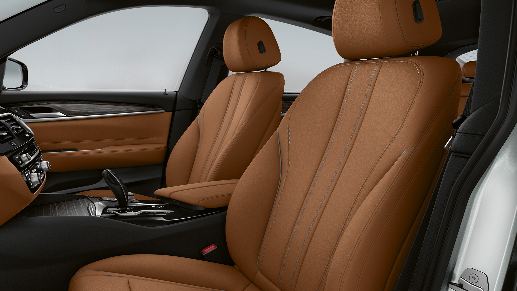 Indtræk BMW 6-serie Gran Turismo standardkonfiguration G32 2020 Indtræk i læder "Dakota" cognac/sort BMW 6-serie Gran Turismo G32 620d 2020 standardkonfiguration kabine