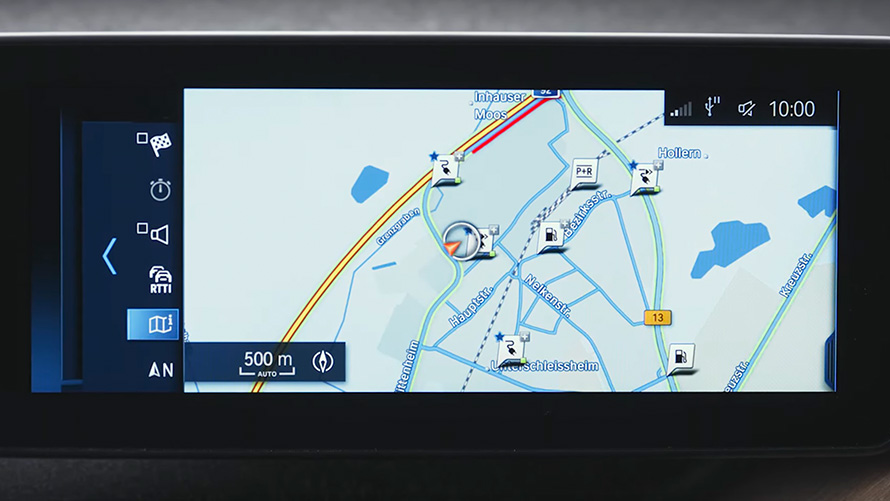 BMW plug-in-hybrid navigationssystem BMW 2-serie Active Tourer F45 BMW plug-in-hybrid navigationssystem nærbillede