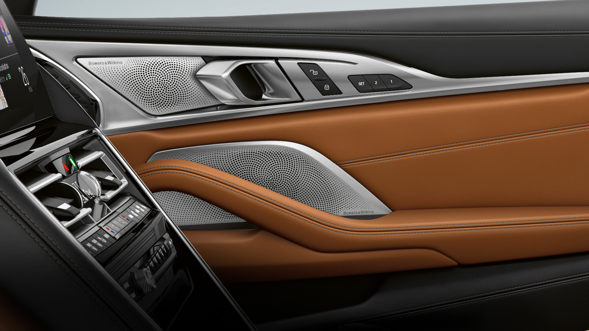 BMW M850i xDrive, indvendigt, Bowers & Wilkins Diamond Surround Sound System BMW M850i xDrive, indvendigt, Bowers & Wilkins Diamond Surround Sound System