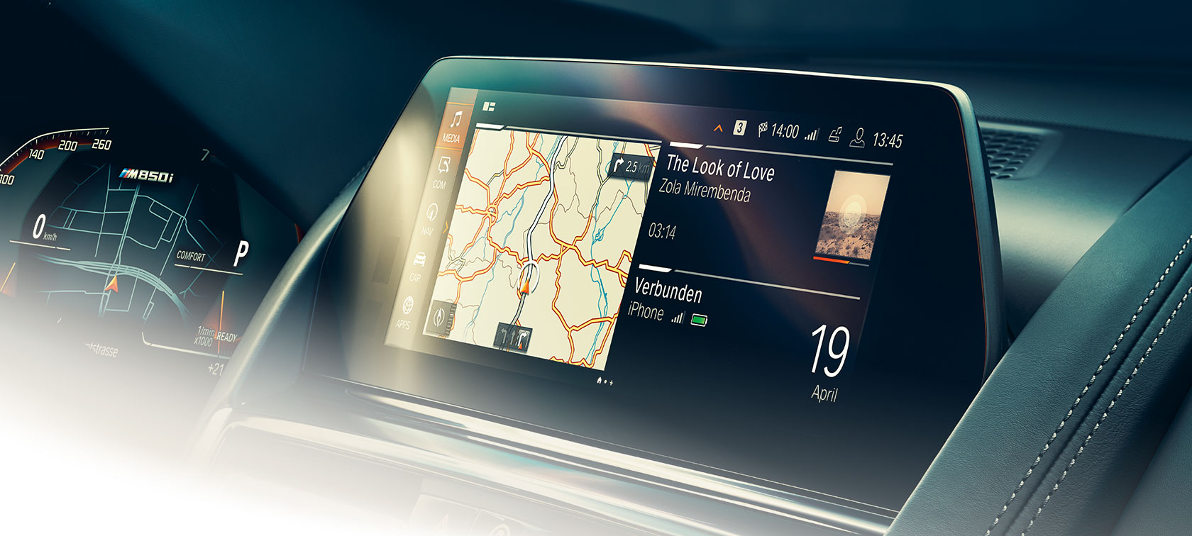 Control Display. BMW 8-serie Coupé, interiør, Control Display.