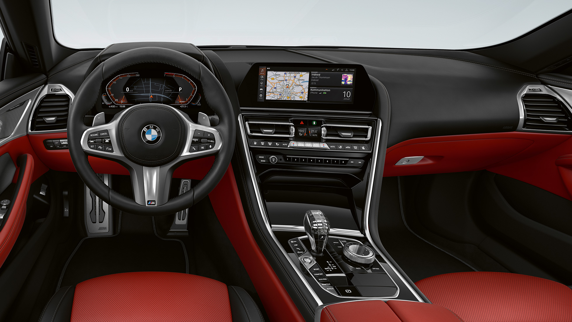 BMW 8-serie Gran Coupé, M Sportspakke cockpit