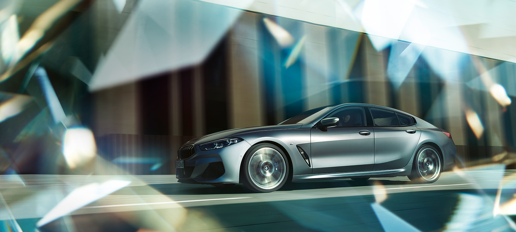 BMW 8-serie Gran Coupé inspiration BMW 8-serie Gran Coupé, set fra siden under kørsel, inspiration