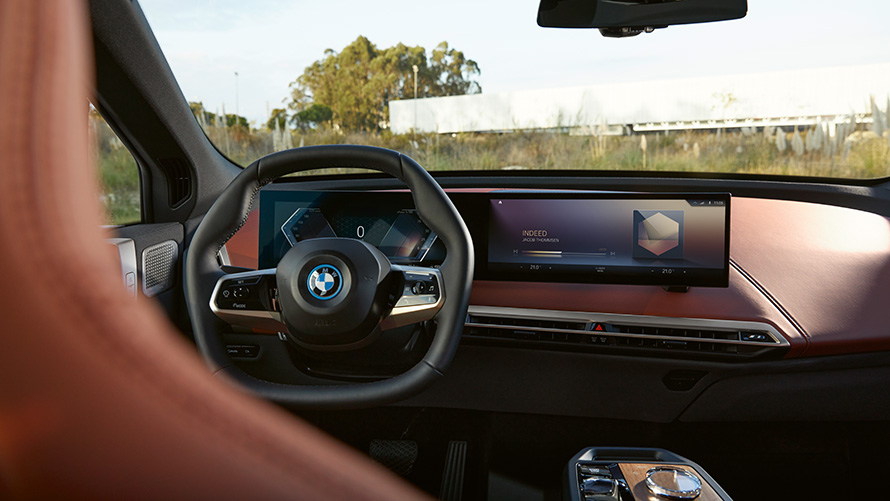 BMW iX i20 elektrisk SUV BMW iDrive BMW iX i20 2021 elektrisk SUV BMW iDrive Controller interiør suite cockpit
