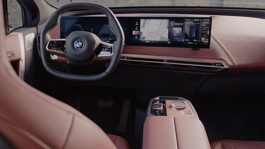 BMW iX i20 elektrisk SUV indvendigt udstyr højdepunkter video BMW iX i20 2021 elektrisk SUV indvendigt udstyr højdepunkter video