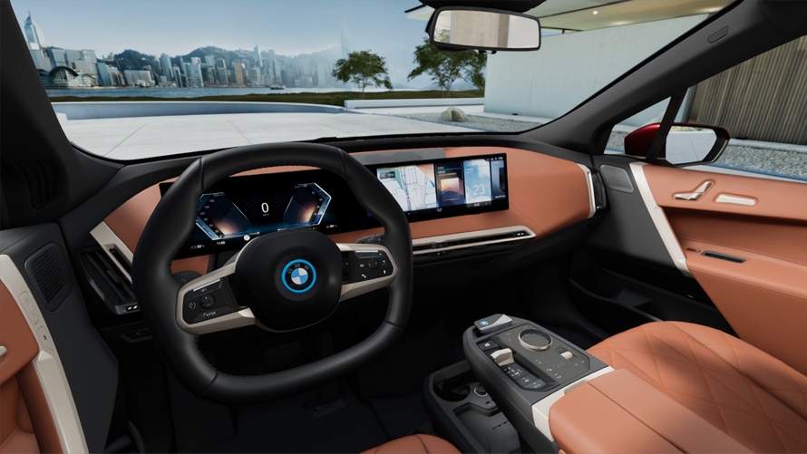 BMW iX i20 elektrisk SUV kabine video BMW iX i20 2021 elektrisk SUV kabine video