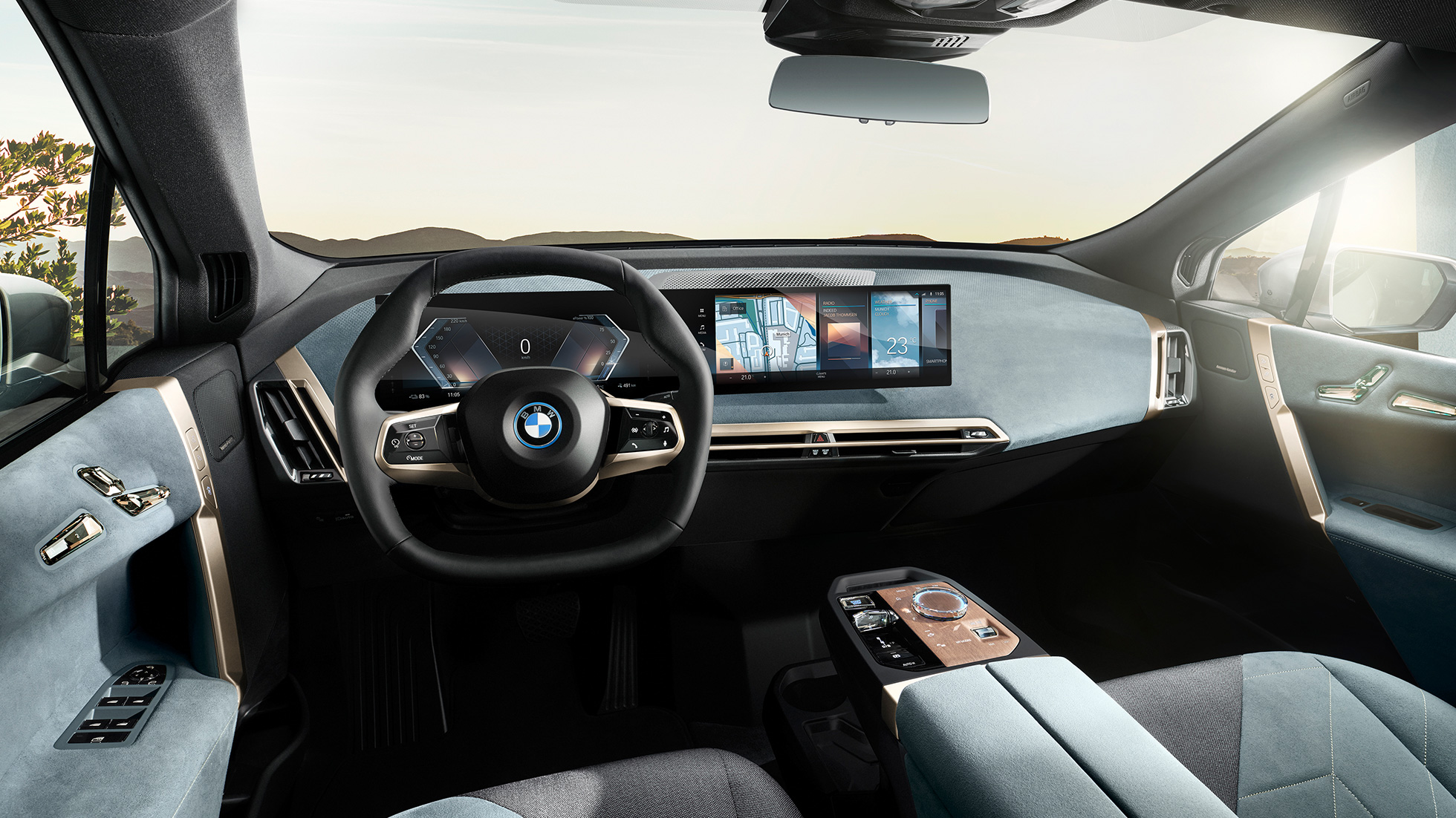 BMW iX cockpit interiør BMW iX i20 cockpit interiør