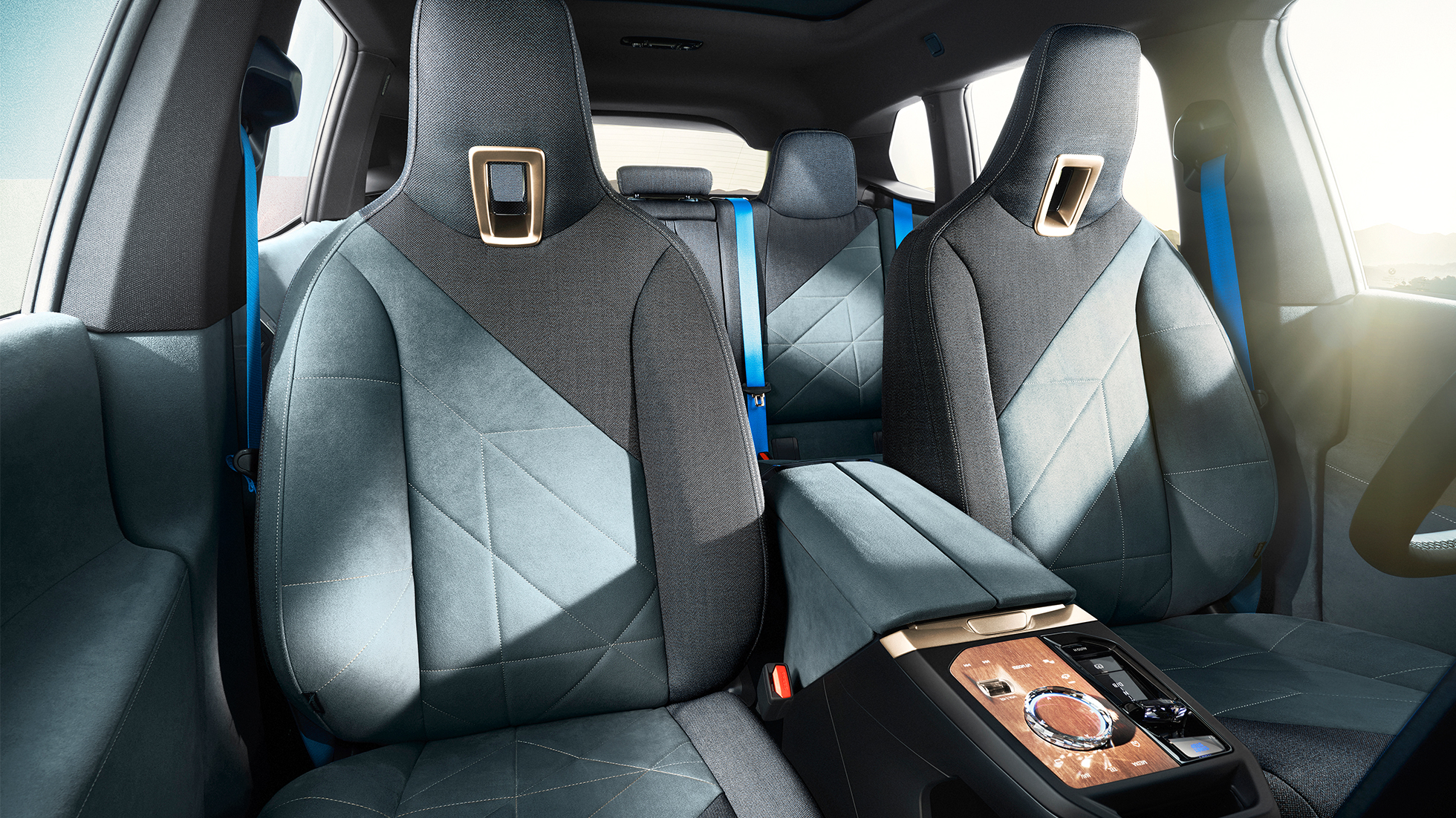 BMW iX bagsæder Loft Stonegrey BMW iX i20 bagsæder Loft Stonegrey