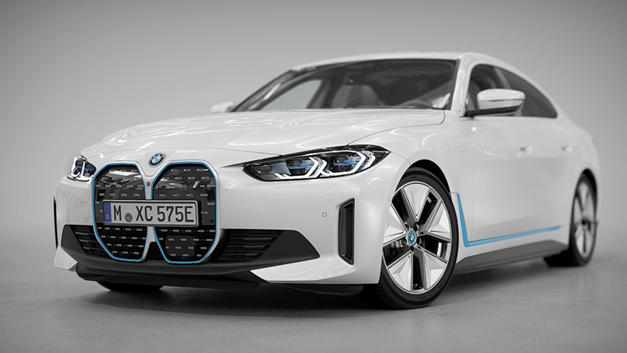 BMW i4 eDrive40 G26 2021 Mineral White designhøjdepunkter ved udvendigt udstyr i hovedtræk video BMW i4 eDrive40 G26 2021 Mineral White designhøjdepunkter ved udvendigt udstyr i hovedtræk video